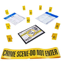 Kobe1 Crime Scene Kit:Crime Scene Barrier Tape,Do Not Enter (33Feetx1),Evidence Collection Bags (x4),Photo Evidence Markers, Frames(Cards:1 to 20),(7cm x 4cm Folded)