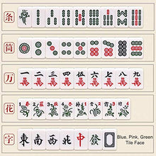 Load image into Gallery viewer, Mahjong, Mini Travel Mah Jong, 144 Tiles Chinese Traditional Mahjong Games with Storage Bag, Portable Size and Light-Weight Tile Games (Color : Iovry White)
