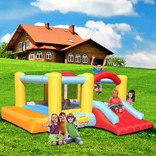 Load image into Gallery viewer, Inflatable Water Slide Pool Bounce House,Bounce House Inflatable Jumping Castle a Basketball Hoop with Ball and a Slide Kids Splash Pool Water Slide Jumper Castle for Summer Party

