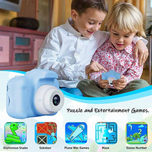 Load image into Gallery viewer, Upgrade Kids Camera for Toddlers, Christmas Birthday Gifts for Age 3-9 Girls and Boys HD Digital Video Camera, Mini Play Camera for 3 4 5 6 7 8 9 Year Old Boys with 32GB SD Card
