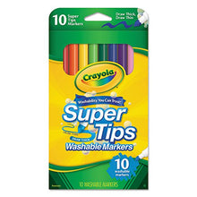 Load image into Gallery viewer, Crayola Washable Super Tips Markers, Washable, 10/BX, AST
