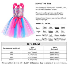 Load image into Gallery viewer, COTRIO Mermaid Birthday Party Tulle Tutu Dress Girls Princess Costume Dresses Toddler Kids Halloween Cosplay Outfits Clothes Size 10 (10-12 Years, Pink)
