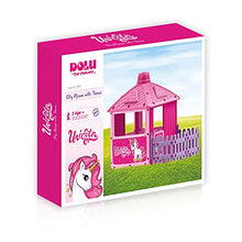 Load image into Gallery viewer, Dolu Toys - Unicorn Play House with Fenced Garden, Pink
