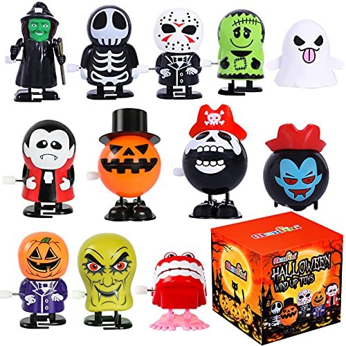 Max Fun 12Pcs Halloween Wind Up Toys Assortment for Kids Halloween Party Favors Goody Bag Filler