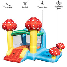 Load image into Gallery viewer, Lpjntt Inflatable Bounce House Without Blower, Kids Bouncer Mushroom Theme Jumping Castles with Pool for Indoor Outdoor, Water Slide and Ball Pit
