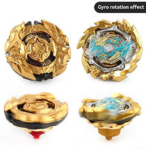 Load image into Gallery viewer, HVOPS 2 in 1 Metal Fusion Battling Tops with 4D Launcher Grip Battle Set(Golden) Gyro Toys Set Gyro Toys Set

