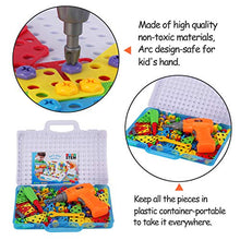Load image into Gallery viewer, 193 Pieces STEM Drill Toys Kit, DIY Creative Mosaic Drill Set for Kids, Construction Engineering Building Blocks Learning Kit for Ages 3-10 Years Old, Kids Best Toys, Creative Games &amp; Fun Activity
