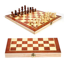 Load image into Gallery viewer, HJUIK Chess Game Set Magnetic Chess Set Funny Folding Folable Wooden International Chess Mini Magnetic Chess Chessmen Collection Portable Board Travel Games (Color : Type2)
