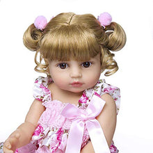 Load image into Gallery viewer, Realistic Reborn Baby Dolls Full Silicone 22 inches 55cm Cute Newborn Doll Girl with Blonde Hair Open Eyes
