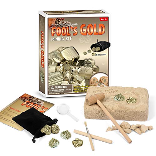 Palaver Treasure Dig Kit for Kids - Gem Excavation Set with Digging Tools -Archaeology Stem Science Educational Toys - Great Birthday Gift Idea, Contest Prize for Boys and Girls