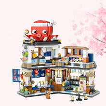 Load image into Gallery viewer, YuHuaFUShi 722pcs Japanese Street View Series Building Model, Takoyaki Shop Bricks Mini Particle DIY Building Blocks Stem Toy Kit (Not Compatible with Small Particle Bricks)
