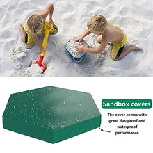 Load image into Gallery viewer, Sfcddtlg 55x43 Inch Sandbox Cover with Drawstring-Protective Cover for Sandbox-Green Waterproof Sandpit Cover for Home Garden Outdoor Pool Kids Toy Dustproof Accessories(Green-S)
