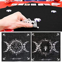 Load image into Gallery viewer, Altar Tarot Cloth, Triple Goddess Moon Phases Astrology Tarot Cards Divination Special Tablecloth 19&quot; x 19&quot; with Tarot Pouch
