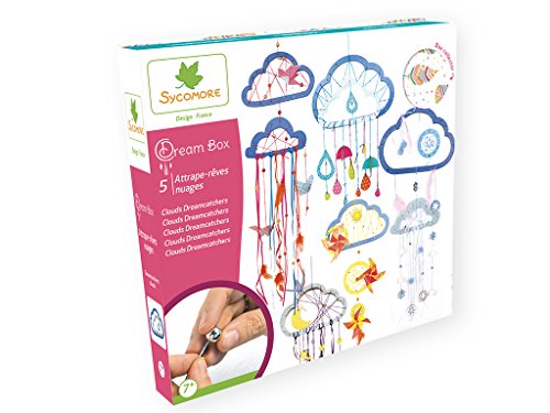 Sycomore CRE2082 Children's Craft Kit-Clouds Catcher-DIY-Dream Collector Box-from Age 7 years-Sycomore-CRE2082, Multicolors