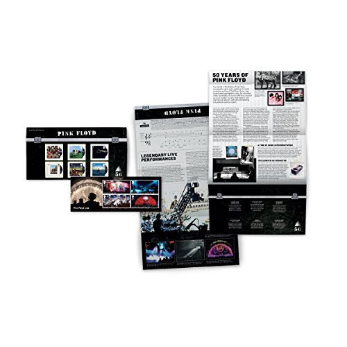 Royal Mail Pink Floyd Presentation Pack - Six Album Covers and Miniature Sheet Collectible Postage Stamps