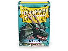 Load image into Gallery viewer, 10 Packs Dragon Shield Classic Green Standard Size 100 ct Card Sleeves Display Case

