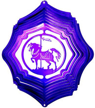Load image into Gallery viewer, Stainless Steel Carousel - 12 Inch Wind Spinner - Rasberry / Purple
