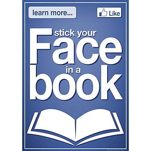 Eureka ''Put Your Face In a Book'' School Poster Classroom Decoration, 13'' x 19''