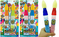 Sidewalk Paint Brushes Washable, Chalk for Kids New Version (2 Sets Assorted) New Chalks Markers Paint, Water Color Sticks for Floor, Outdoor Games, Kids Art Set Colors Chalk Crayons.| Item #3527-2p