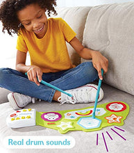 Load image into Gallery viewer, Fisher-Price BendyBand Roll-Up Drum Set, Electric Drums for Kids, Drum Mat, Drumsticks, 6 Percussion Instrument Sounds, Follow-Me Music Mode, Musical Toys for Toddlers, Ages 3+
