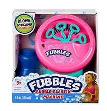 Load image into Gallery viewer, Little Kids Fubbles Bubble Blastin&#39; Bigger Bubbles Kids Automatic Party Machine and Includes 4oz of Bubble Solution Toy, Pink
