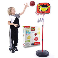 whoobli Basketball Hoop for Kids Ages 3-5 Years with Adjustable Height, Perfect for Mental & Physical Health of Kids, Indoor Sports Games for Toddlers, Toys Age 3 4 5; New 2022