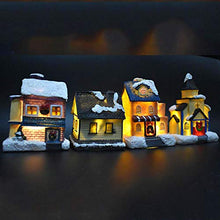 Load image into Gallery viewer, prettDliJUN Lovely Dreamy Snowing Scene Cottage House Toy with Light Christmas Home Ornament for Kids E
