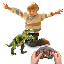 Load image into Gallery viewer, Tuko Remote Conctrol Jurassic World Dinosaur Toys LED Light Up Walking and Roaring Realistic t rex Dinosaur Toys for 3-12 Years Old Boys and Girls (RC Dino)
