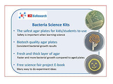 Load image into Gallery viewer, EZ BioResearch Bacteria Science Kit (I) : Pre-poured LB Agar Plates and Cotton Swabs, E-Book for Science Fair Project with Award Winning Experiments
