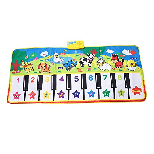 Children Musical Piano Mat, Kids Keyboard Play Mat 53.1522.83inch Carpet Kid Early Education Blanket Toy Gift for Girls Boys Toddlers