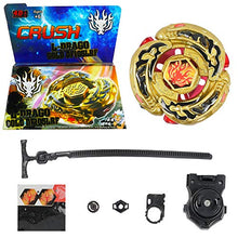 Load image into Gallery viewer, Crush Blades Metal Fusion Starter Set with 1 Battle Gold L-Drago DF105LRF, 1 Launcher, Metal Wheel, Track and Base, Duel Spinning Game for Kids Aged 6 and Above
