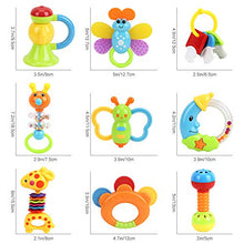 Load image into Gallery viewer, Baby Toys Rattles Teether and Shakers 9 PCS, Baby Newborn Gift Set for Hand Development Early Educational Toys for 0+, 3, 6, 9, 12 Month Newborn Baby, Toddler
