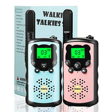 Load image into Gallery viewer, Gift for 4-12 Year Old Boys Girls, Toys for Boys Girls 3 Mile Range Walkie Talky for Kids Toys for Birthday, Indoor Outdoor Acitvities(Light Blue&amp;Pink)
