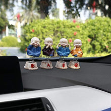 Load image into Gallery viewer, MINGYUE Car Ornaments 4Pcs/Set Resin Bobble Heads Doll Figure Decoration Tomy Monks Maitreya Buddha Figure Gift Desk Bobbleheads
