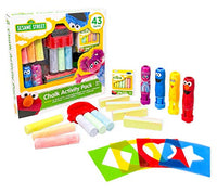 Sesame Street Chalk Set, Includes Over 43 Chalk Items, Non-Toxic and Washable Sidewalk Chalk, Gift for Kids