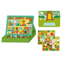 Load image into Gallery viewer, Petit Collage Animal Friends Magnetic Game Board with Mix &amp; Match, Ideal for Ages 3+, Includes Mag Play Scene Treehouse Party, 74 Count
