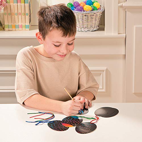 Magic Color Scratch Egg Ornaments (2 Dz) - Crafts for Kids and Fun Home Activities