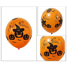 Load image into Gallery viewer, 16 Pieces/Set of Decoration Balloon for Halloween Happy Bat Spider Pumpkin Inflatable Air Latex Balloon for Halloween Party Supplies
