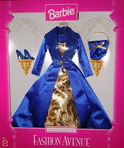 Barbie Fashion Avenue Eveningwear 1997 Blue and Gold Gown