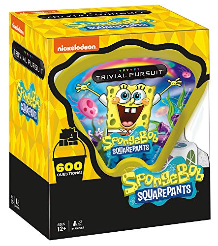 Trivial Pursuit Spongebob Squarepants Quickplay Edition | Trivia Game Questions from Nickelodeon's Spongebob Squarepants | 600 Questions & Die in Travel Container | Officially Licensed Spongebob Game