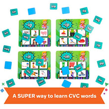 Load image into Gallery viewer, Super Words - CVC Word Builders, Phonics Games, Rhyming Words Game for Kids, Kindergarten Learning Games, Match it Puzzles for Toddlers, Learn to Read Game, CVC Words for Kindergarten Activities
