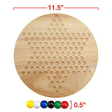 Load image into Gallery viewer, Brybelly Wooden Chinese Checkers | Made with All Natural Wooden Materials | Includes 60 Wooden Marbles in 6 Colors | All Ages Classic Strategy Game for Up to Six Players
