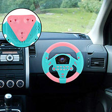 Load image into Gallery viewer, Garosa Simulated Driving Controller 21 x 3.5 x 21cm Co-Driver Simulated Steering Wheel Educational Music Toy for Children Kids 4 5 6 Years Old (Pink Blue)
