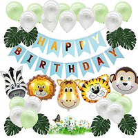 Birthday Balloons Set,Including Happy Birthday Banner,Green and White Balloons, for Birthday, Weddings, Party Decorations, Birthday Party Supplies