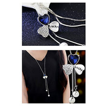 Load image into Gallery viewer, Goddness Bar Fashion Clothes Accessory Sweater Pendants Lucky Leaves Crystal Long Sweater Chain Pendant Necklace
