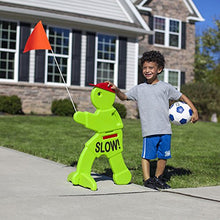 Load image into Gallery viewer, Step2 Kid Alert Visual Warning Signal V.W.S - 32-Inch Caution Go Slow Children At Play Signage - Durable Plastic Outdoor Playtime Safety Signs for Kids with Flag
