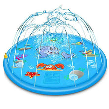 Load image into Gallery viewer, REALYUCAN 68&quot; Inflatable Kids Outdoor Water Play Sprinklers PVC Splash Pad Toys for Kids and Toddlers 3-in-1 Kids Summer Splash Pad Wading Pool Toys for Toddlers Blue Ocean
