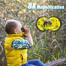 Load image into Gallery viewer, Easter Gifts for 3-12 Years Old Boys, VNVDFLM Compact 8x21 Shock Proof Green Binoculars for Bird Watching Kids Telescope for Teens Toys for 5-10 Years Old Girls (Green)
