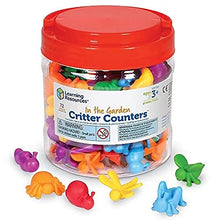 Load image into Gallery viewer, Learning Resources in The Garden Critter Counters Math Manipulatives, Set of 72
