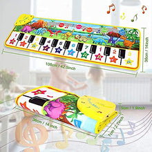 Load image into Gallery viewer, M SANMERSEN Piano Mat for Kids, 43 x 14 Dinosaur Floor Keyboard Music Dance Play Mat with 10 Demo Songs/ 8 Dinosaur Sounds/ Adjustable Volume/ Record/ Playback Musical Mat Toys Gift for Boys Girls
